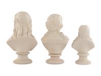 A Group of Three Parianware Busts