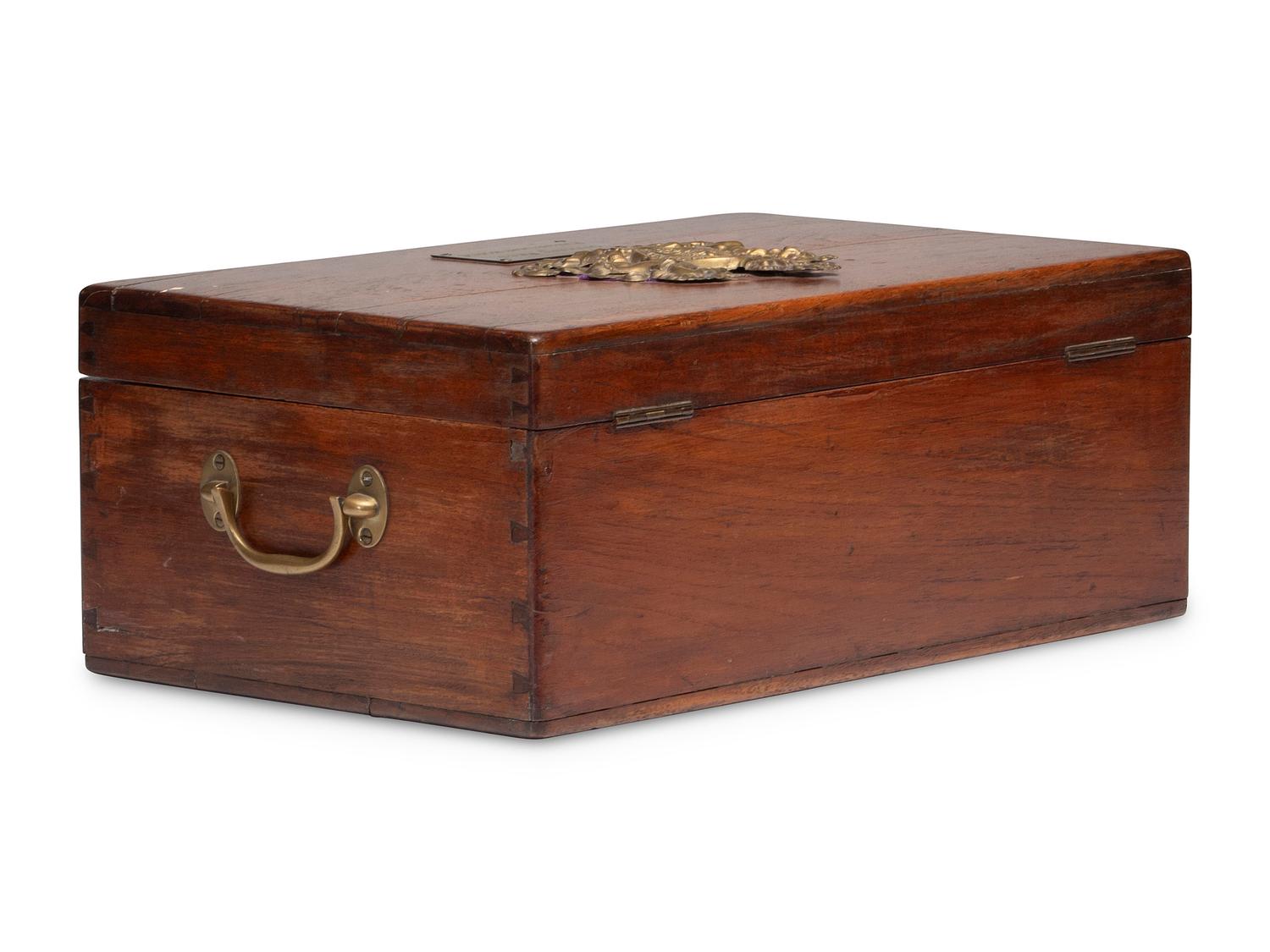 An English Brass Mounted Mahogany Box
