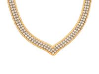 YELLOW GOLD AND DIAMOND NECKLACE
