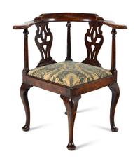 A George III Mahogany Corner Chair