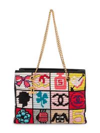 CHANEL, PRECIOUS SYMBOLS NEEDLEPOINT BAG