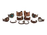 Fred Harvey Era Copper Trade Cuff Bracelets