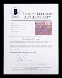 A Group of Mickey Mantle and Willie Mays Signed Autograph Photographs (BAS Beckett Authentication Services Certified),