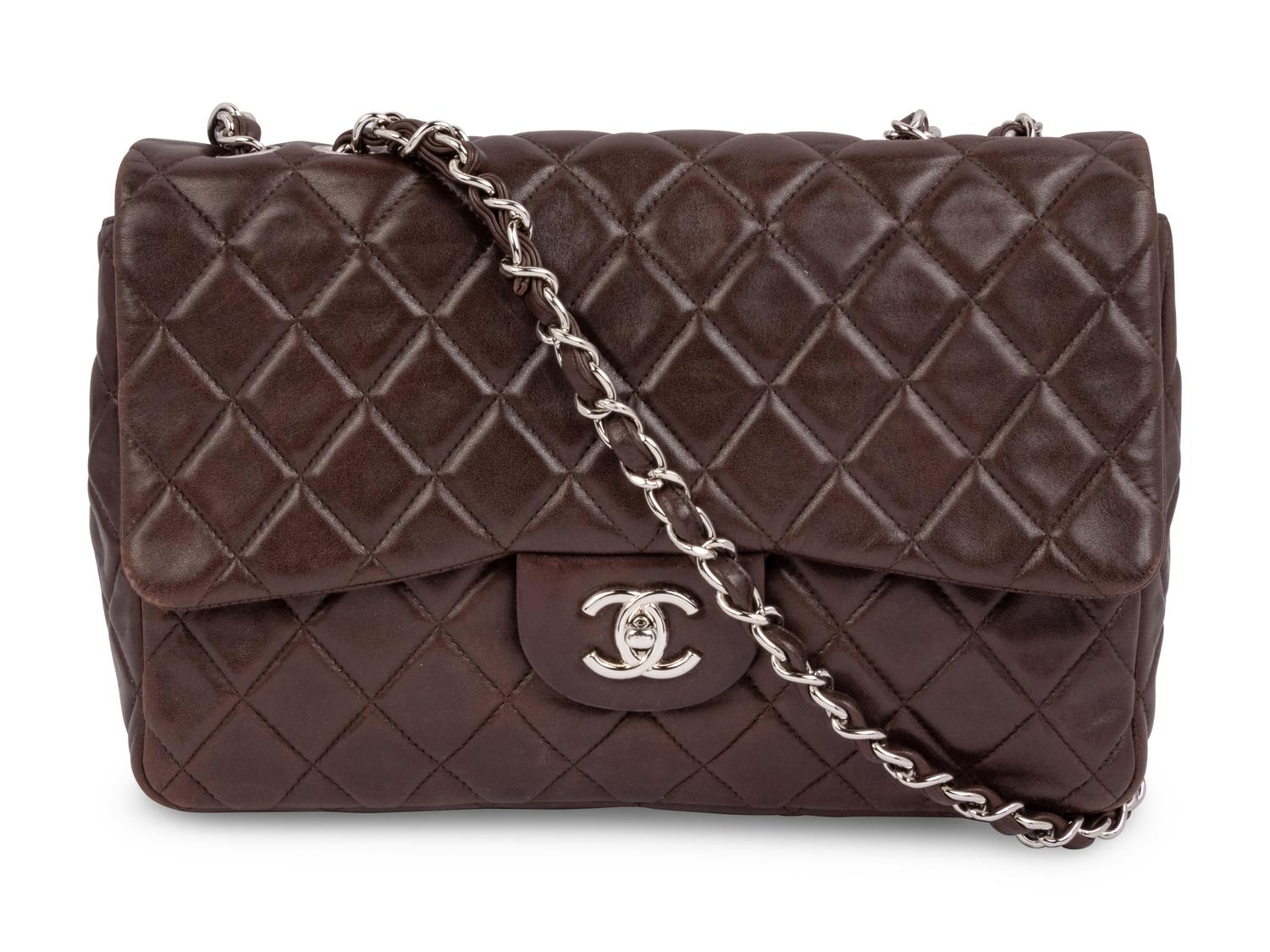 Chanel Brown Leather Flap Bag, 2008-09