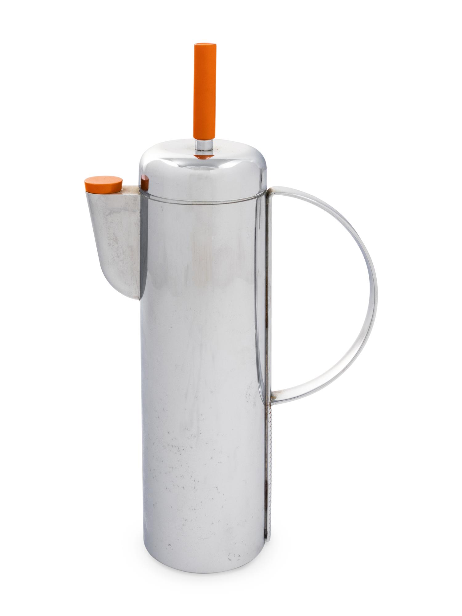 A Revere Empire Chromed Metal and Bakelite Cocktail Shaker
