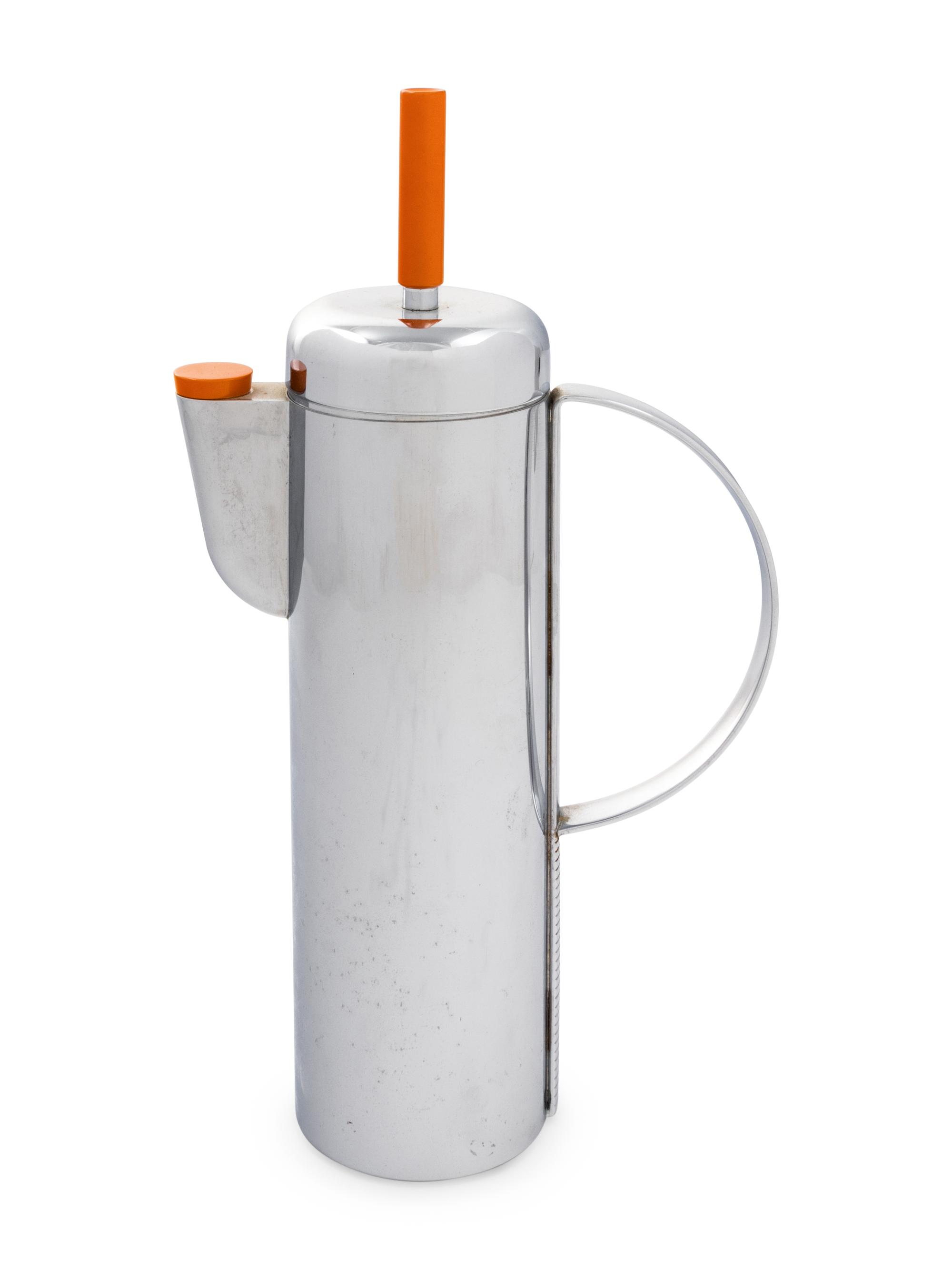 A Revere Empire Chromed Metal and Bakelite Cocktail Shaker
