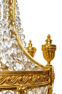 A French Neoclassical Style Gilt Bronze Ten-Light Chandelier