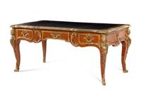 A Louis XV Style Gilt Bronze Mounted Bureau Plat