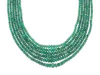CELLINO, MULTISTRAND EMERALD BEAD NECKLACE