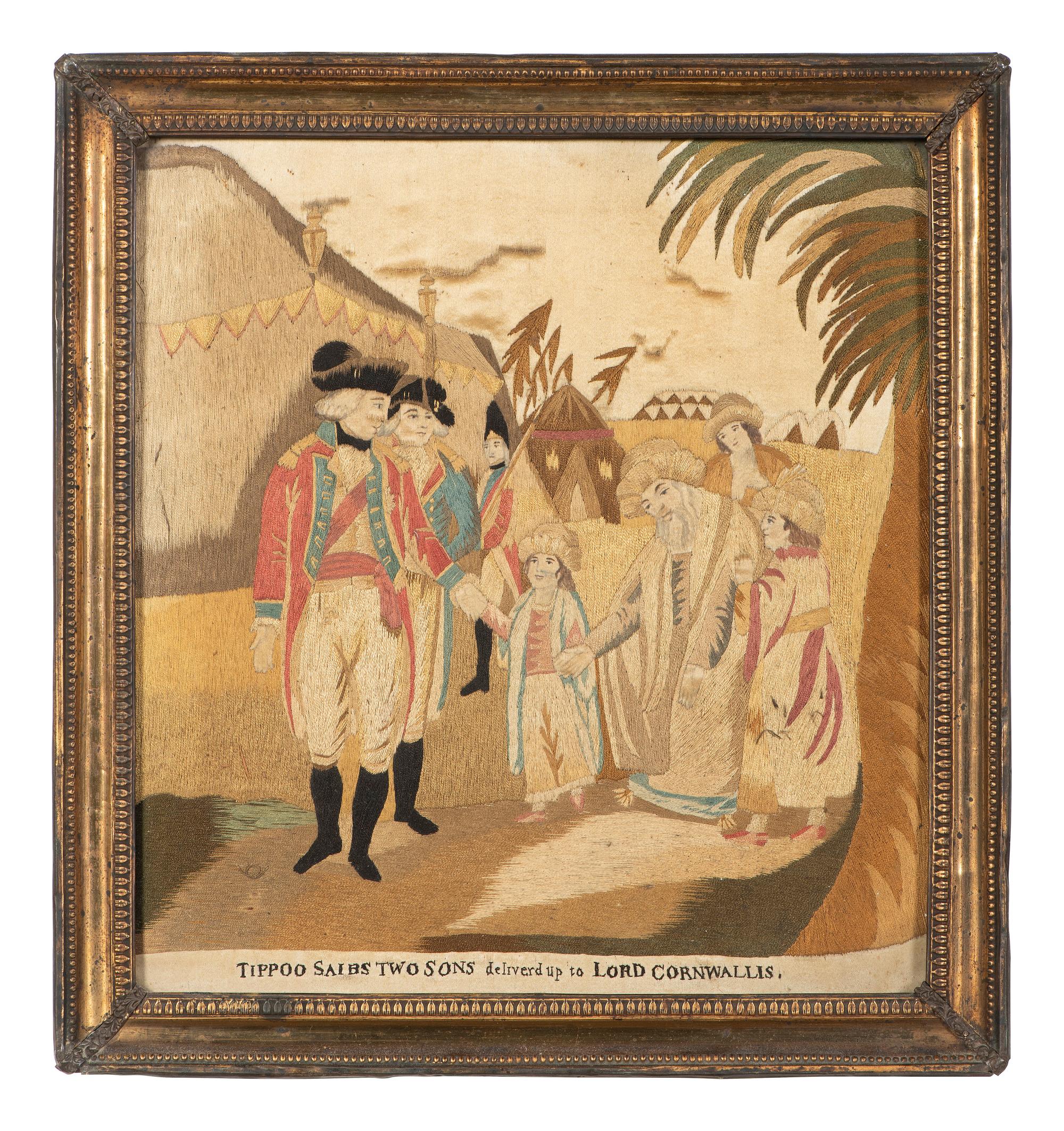 An English Needlework Embroidered Picture