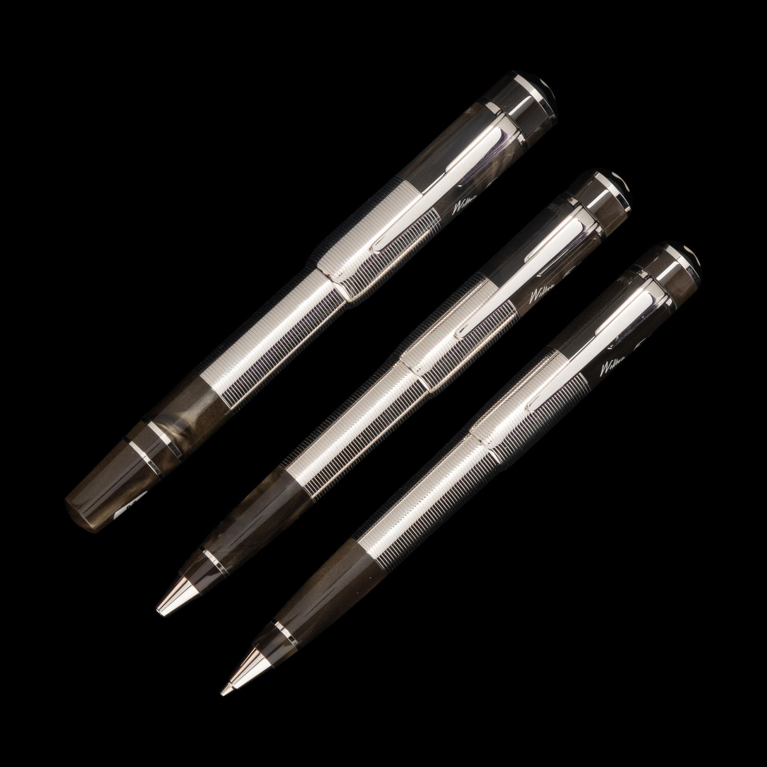 A Montblanc Limited Edition William Faulkner Fountain Pen, Rollerball Pen and Mechanical Pencil Set