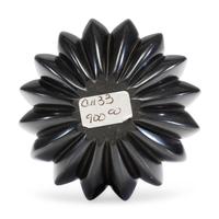 Blackware Ribbed Pottery Jar