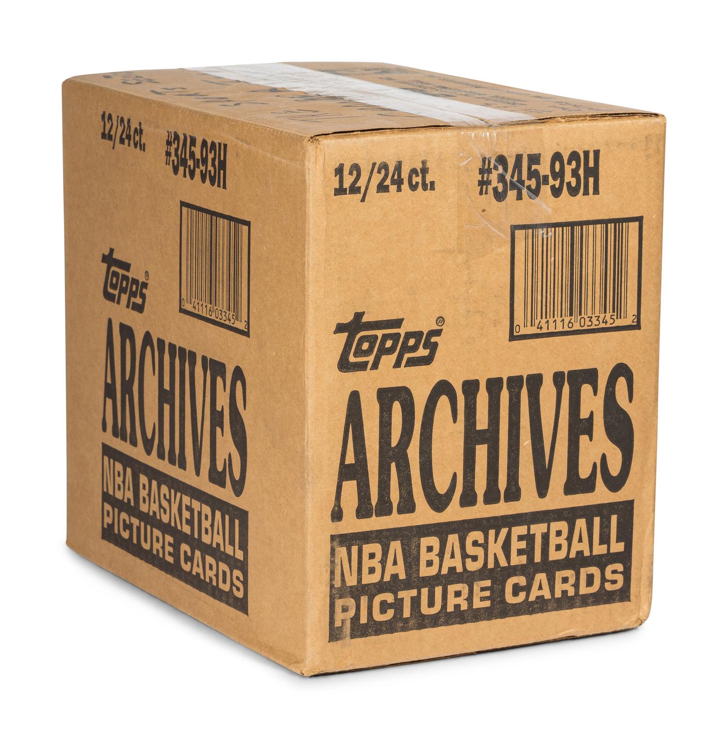 A Factory Case of 1993 Topps Archives Basketball Cards (12 Boxes, 24 Packs Per Box)