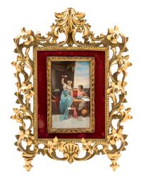 A Continental Porcelain Plaque Height overall 25 x width 19 inches.