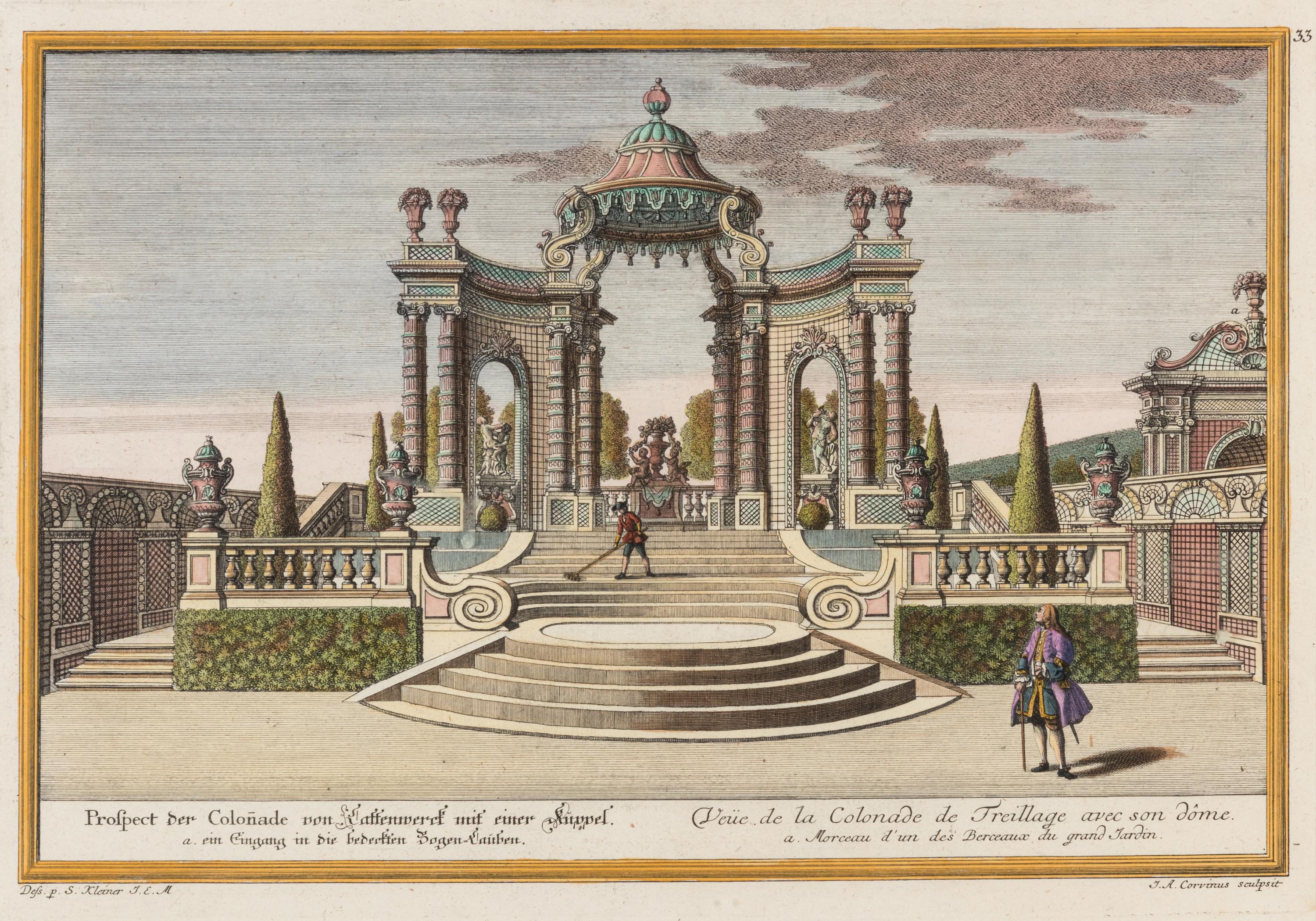 Four German Prints Depicting Gardens — 18TH/19TH CENTURY