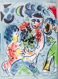 CHAGALL, MARC. The Lithographs of Chagall Volumes III and IV. Cover and frontispiece of both volumes are original lithographs.