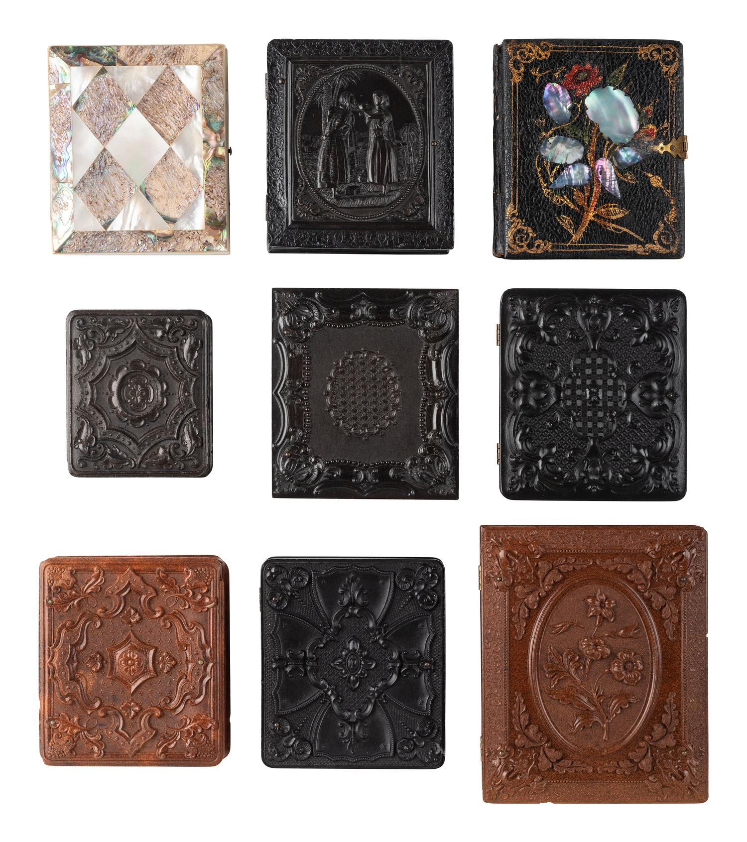 [EARLY PHOTOGRAPHY]. 9 cased images featuring interesting subjects, all housed in Union cases.