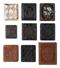 [EARLY PHOTOGRAPHY]. 9 cased images featuring interesting subjects, all housed in Union cases.
