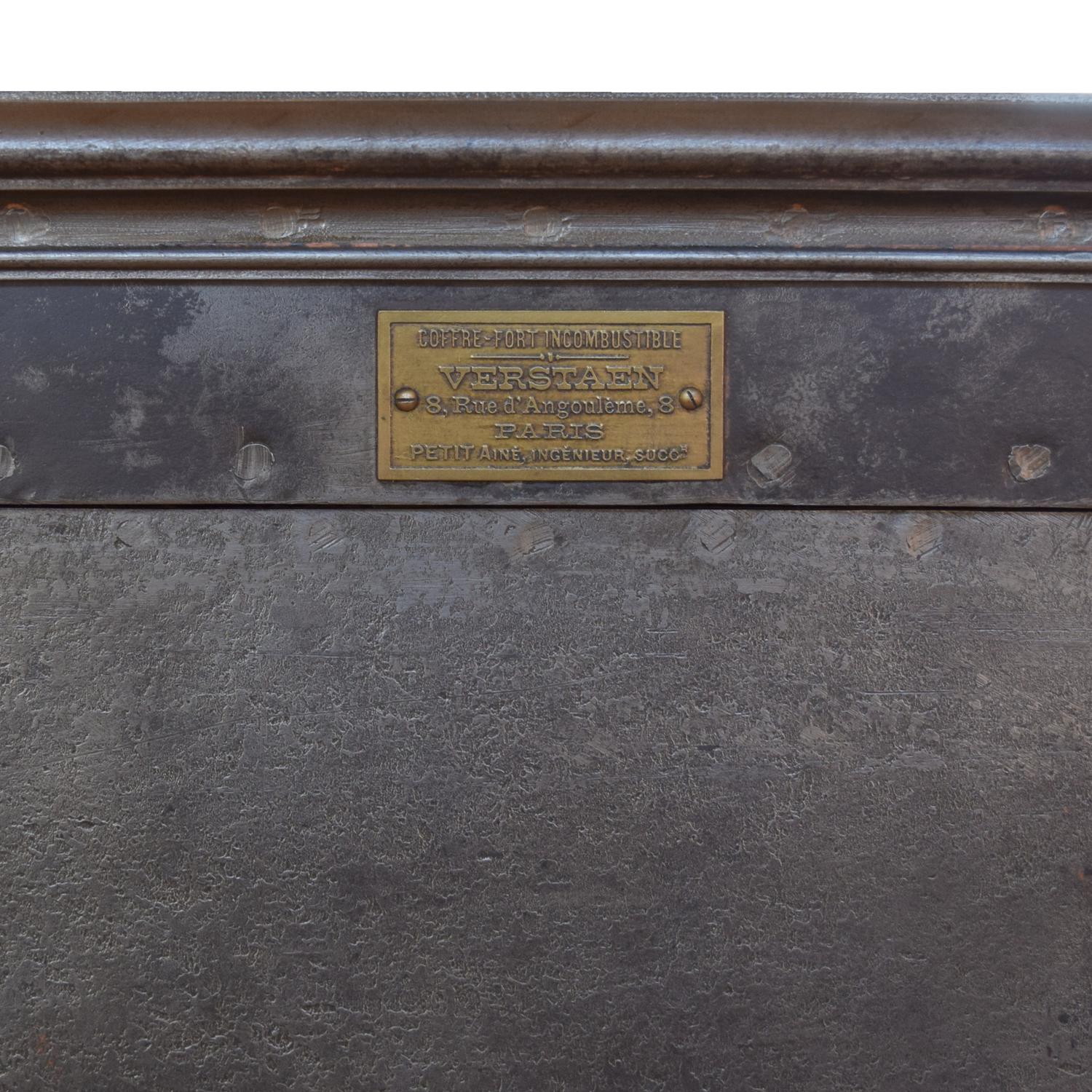 A Verstaen Cast Iron Safe 23.5" W x 22" D x 47.25" H — France, Circa 1900