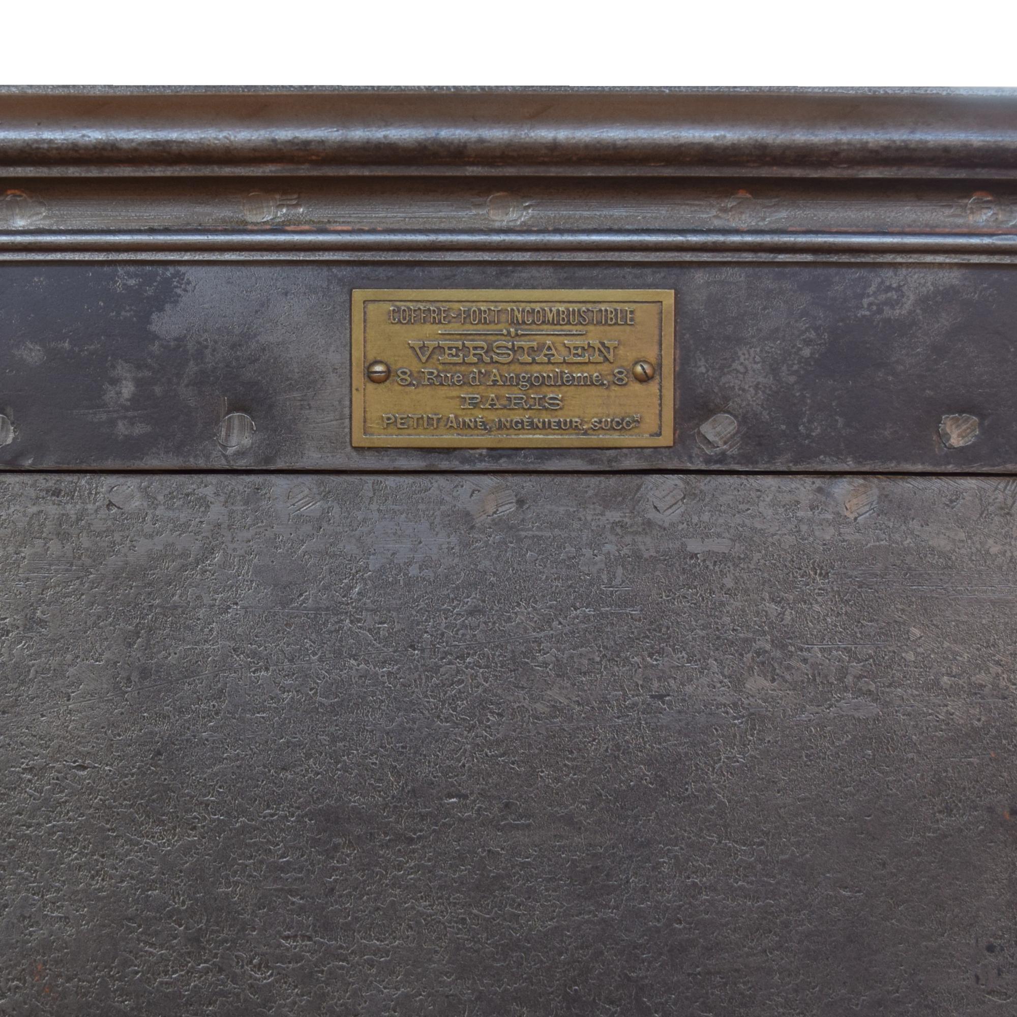 A Verstaen Cast Iron Safe 23.5" W x 22" D x 47.25" H — France, Circa 1900