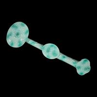 A Chinese Porcelain Imitating Jadeite Ruyi Scepter, Late Qing/Republic Period 晚清-民國 仿翡翠釉雲蝠雙喜紋瓷如意
