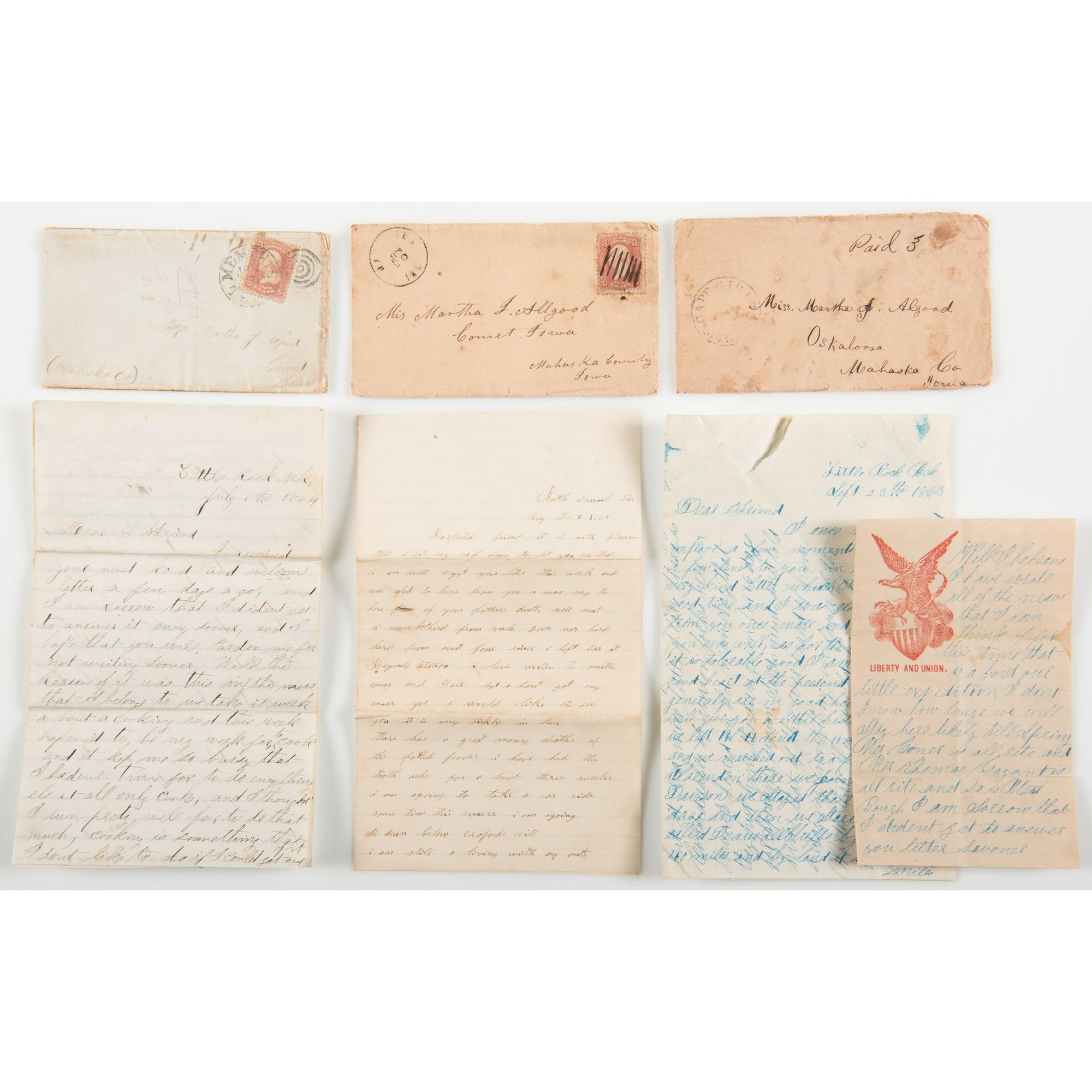Civil War Correspondence Between Arkansas and Iowa Soldiers and a Female Friend from Home