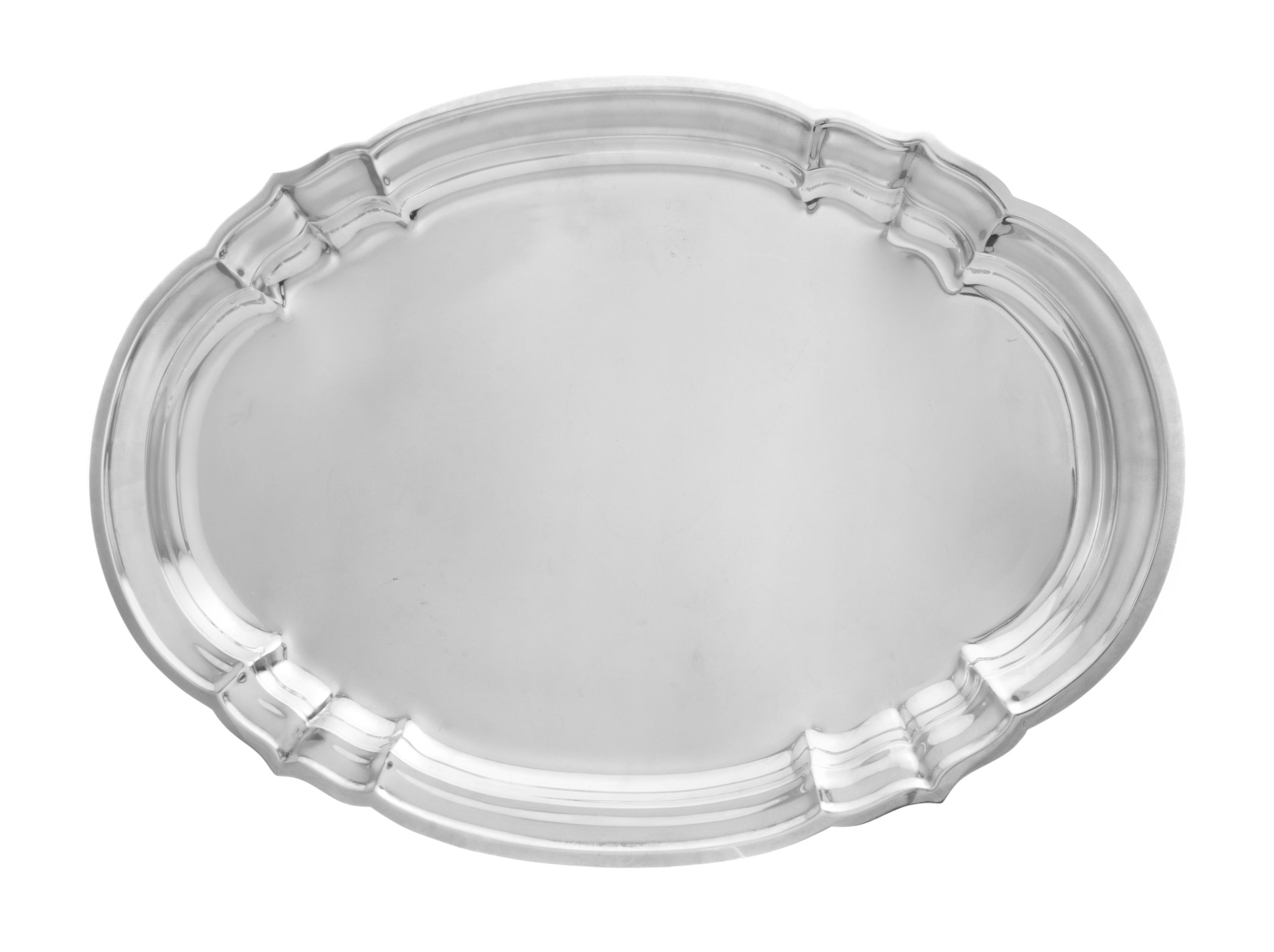 An American Silver Tray, Reed & Barton, Taunton, MA, Newport pattern.