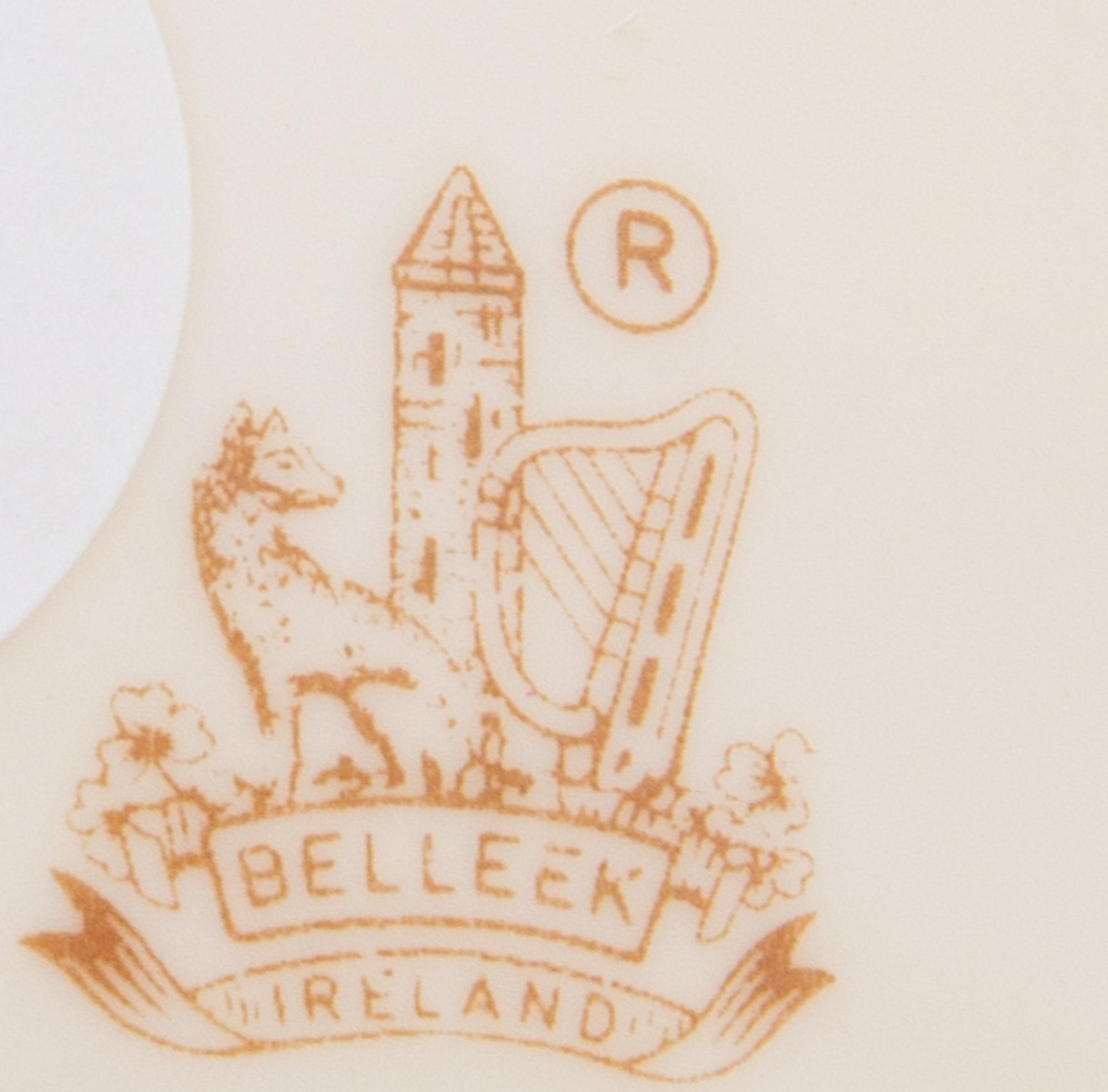 Five Belleek Vases Height of tallest pair 8 5/8 inches. — SEVENTH GOLD MARK 1980-1993