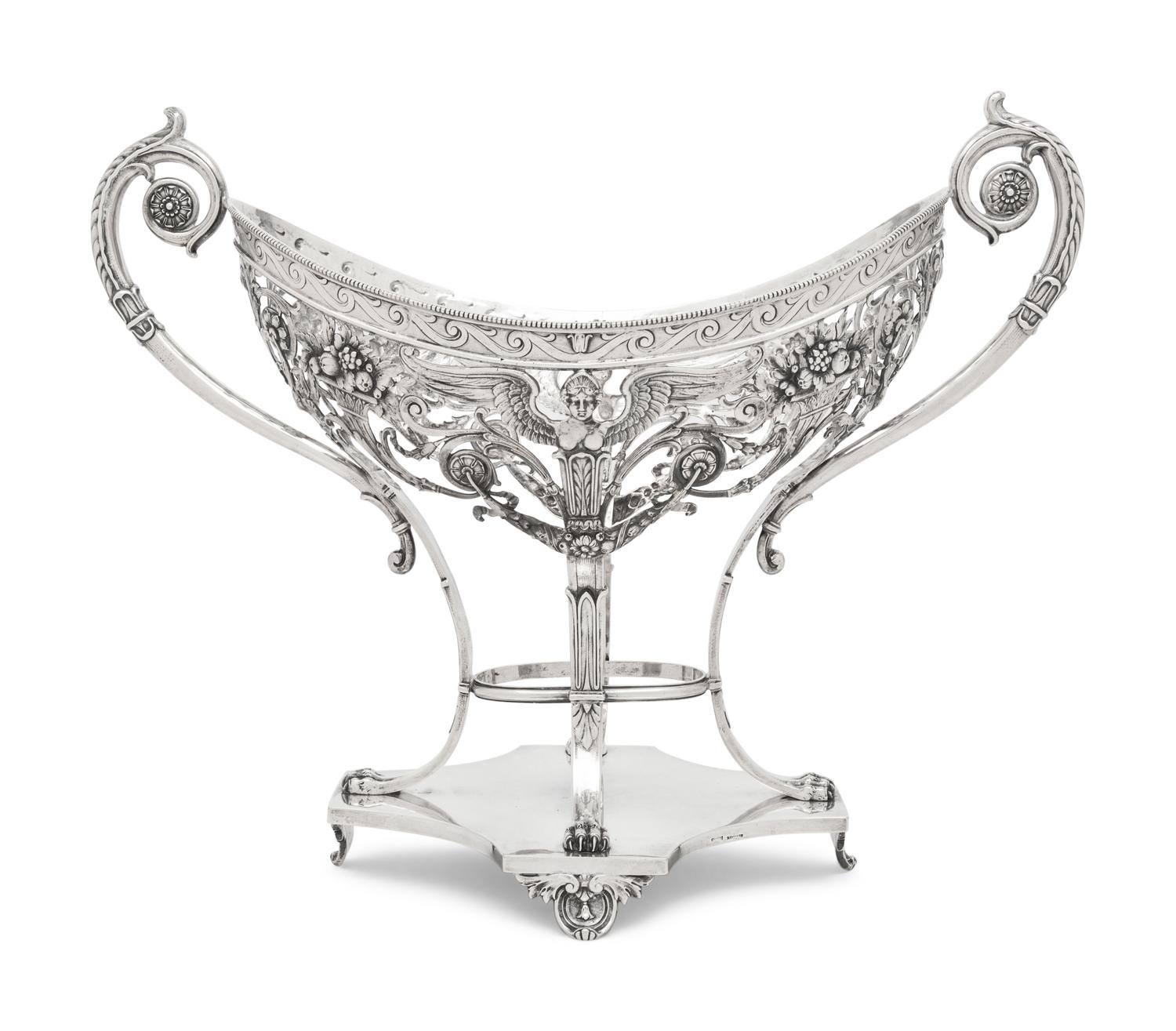 A German Silver Centerpiece Basket
