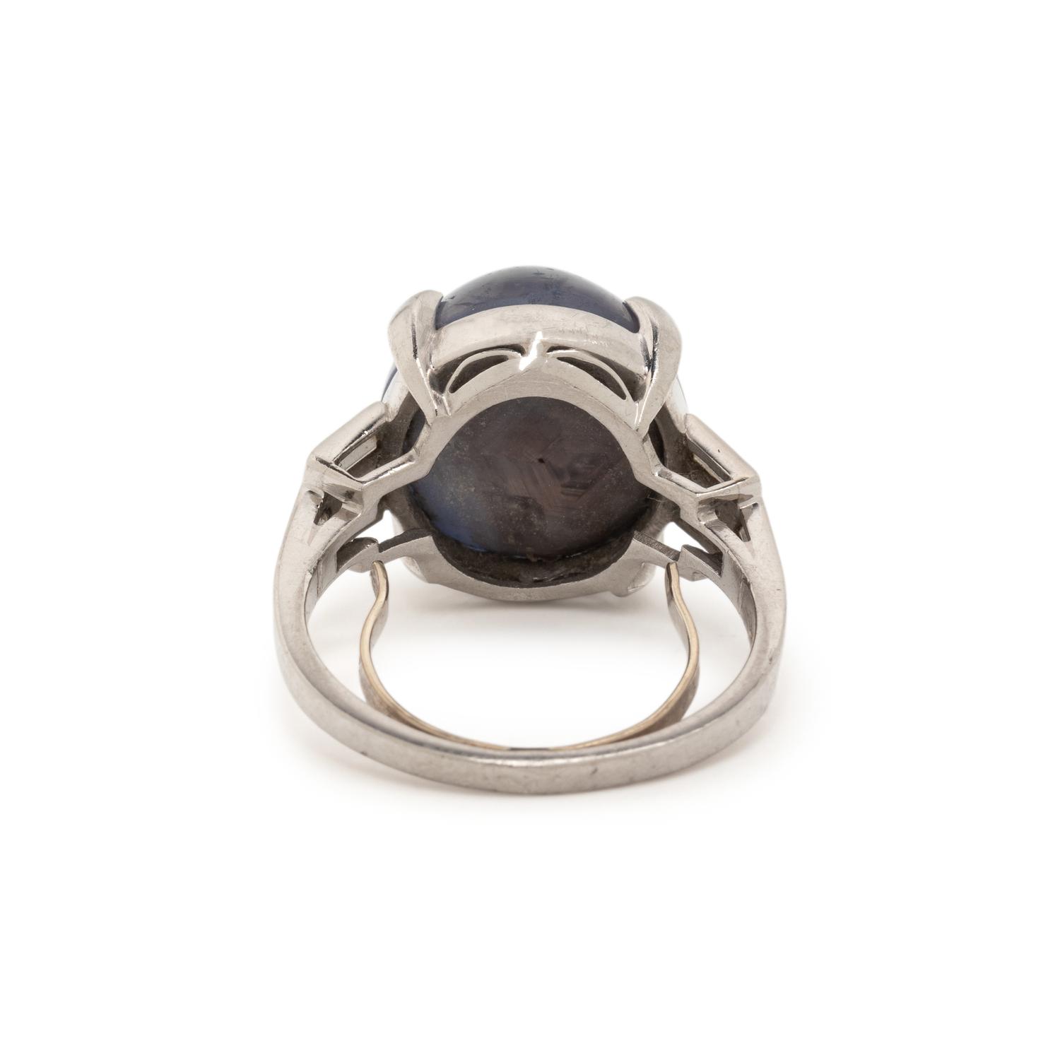 STAR SAPPHIRE AND DIAMOND RING