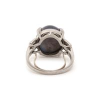 STAR SAPPHIRE AND DIAMOND RING