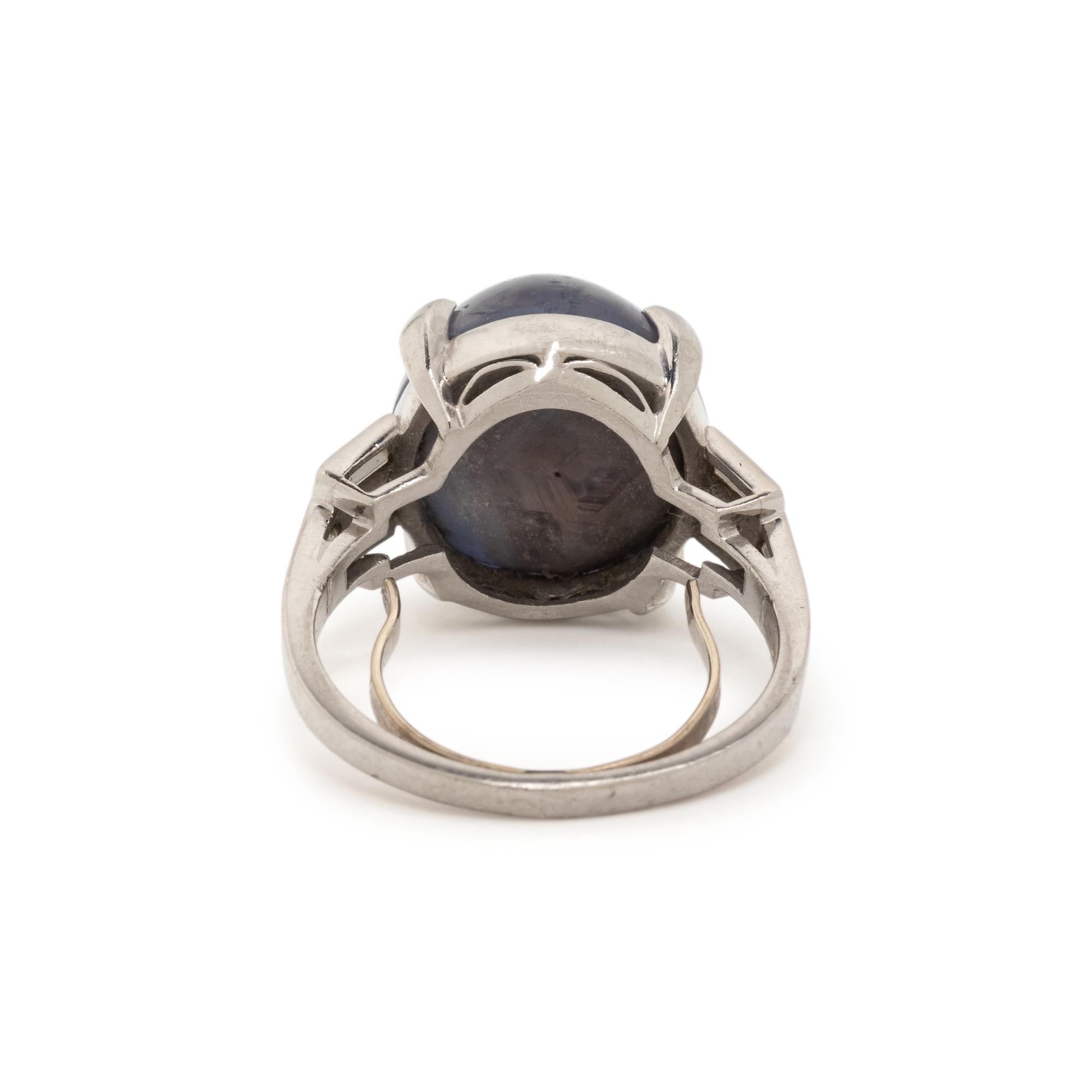 STAR SAPPHIRE AND DIAMOND RING