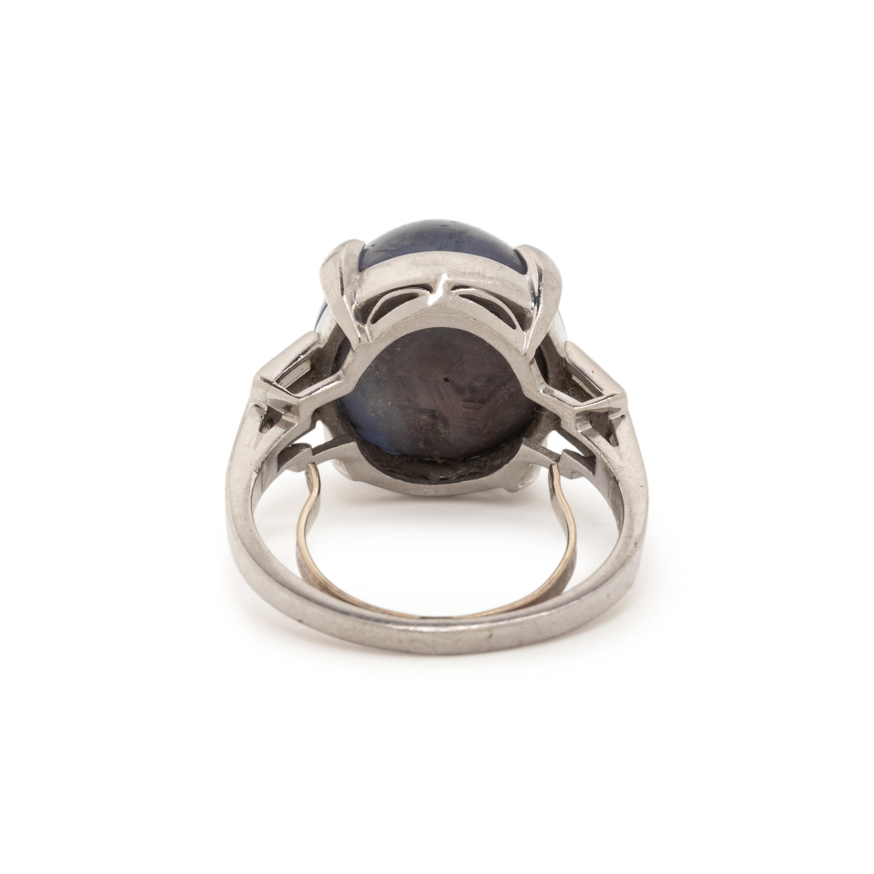 STAR SAPPHIRE AND DIAMOND RING