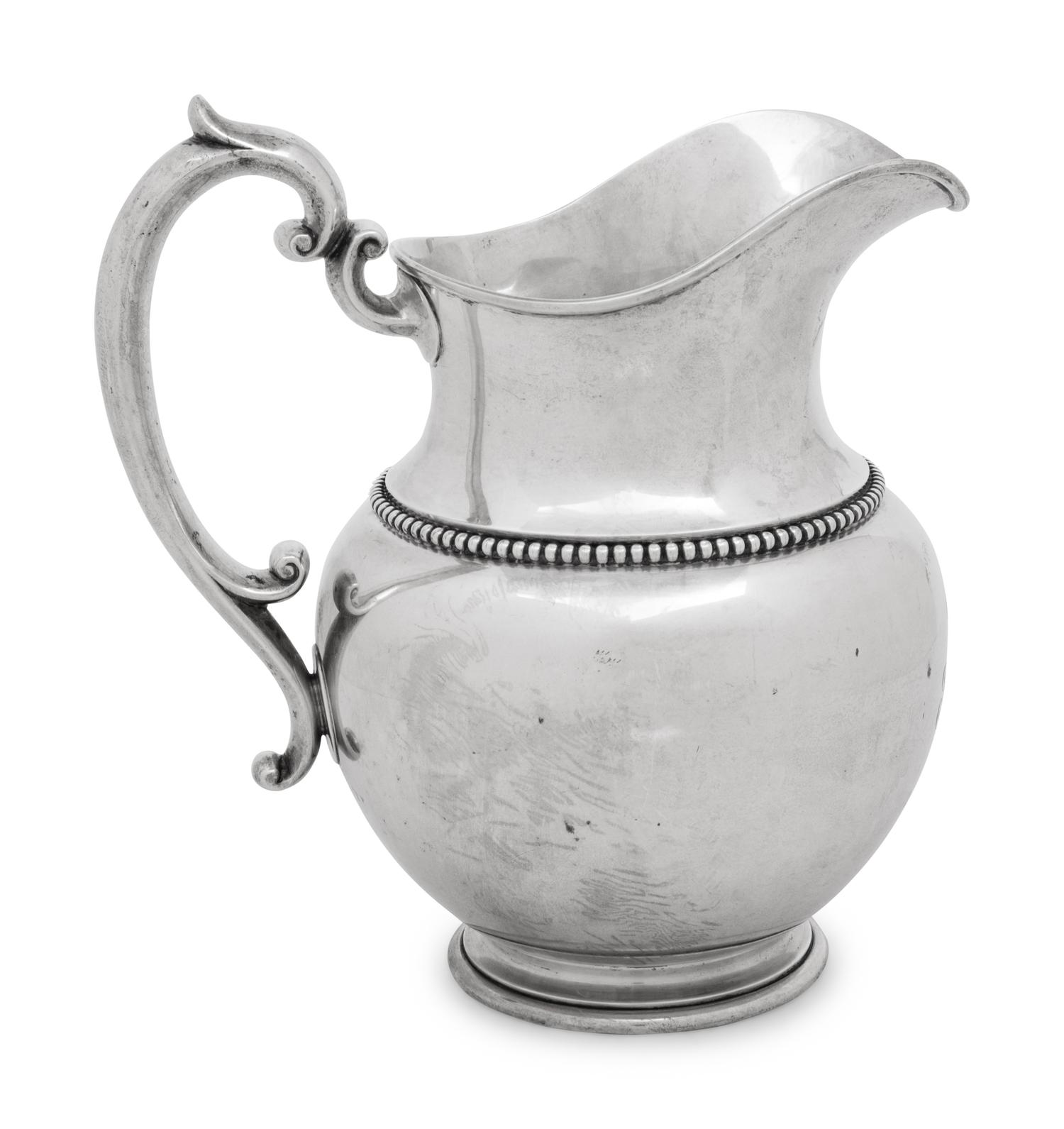 An American Silver Water Pitcher