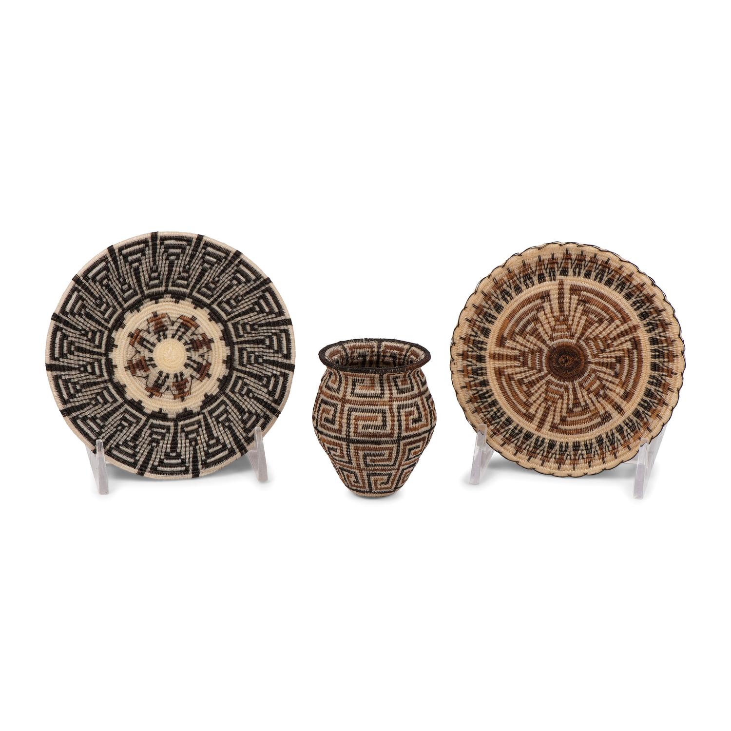 Tohono O'odham and Akimel O'odham Miniature Horsehair Baskets
