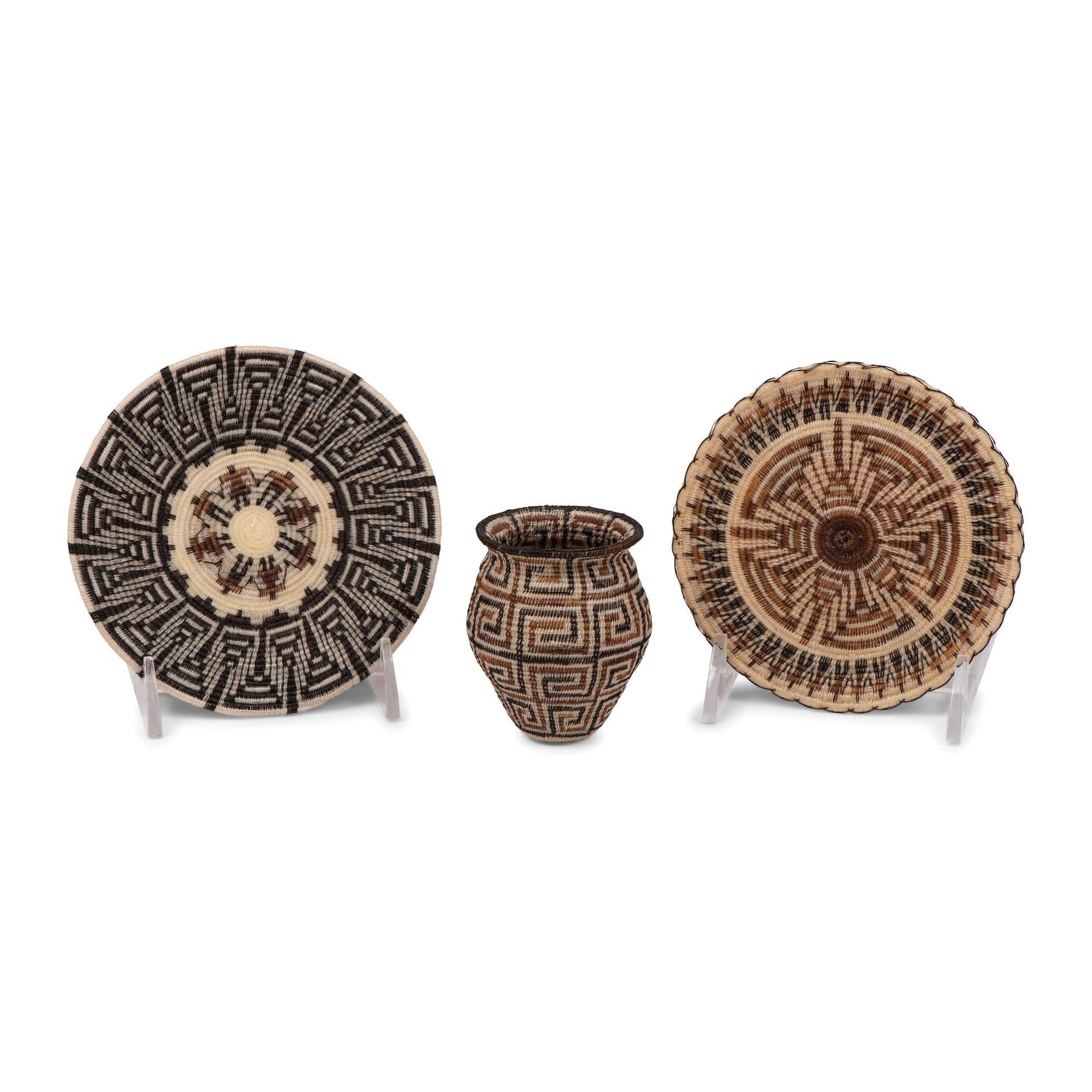 Tohono O'odham and Akimel O'odham Miniature Horsehair Baskets