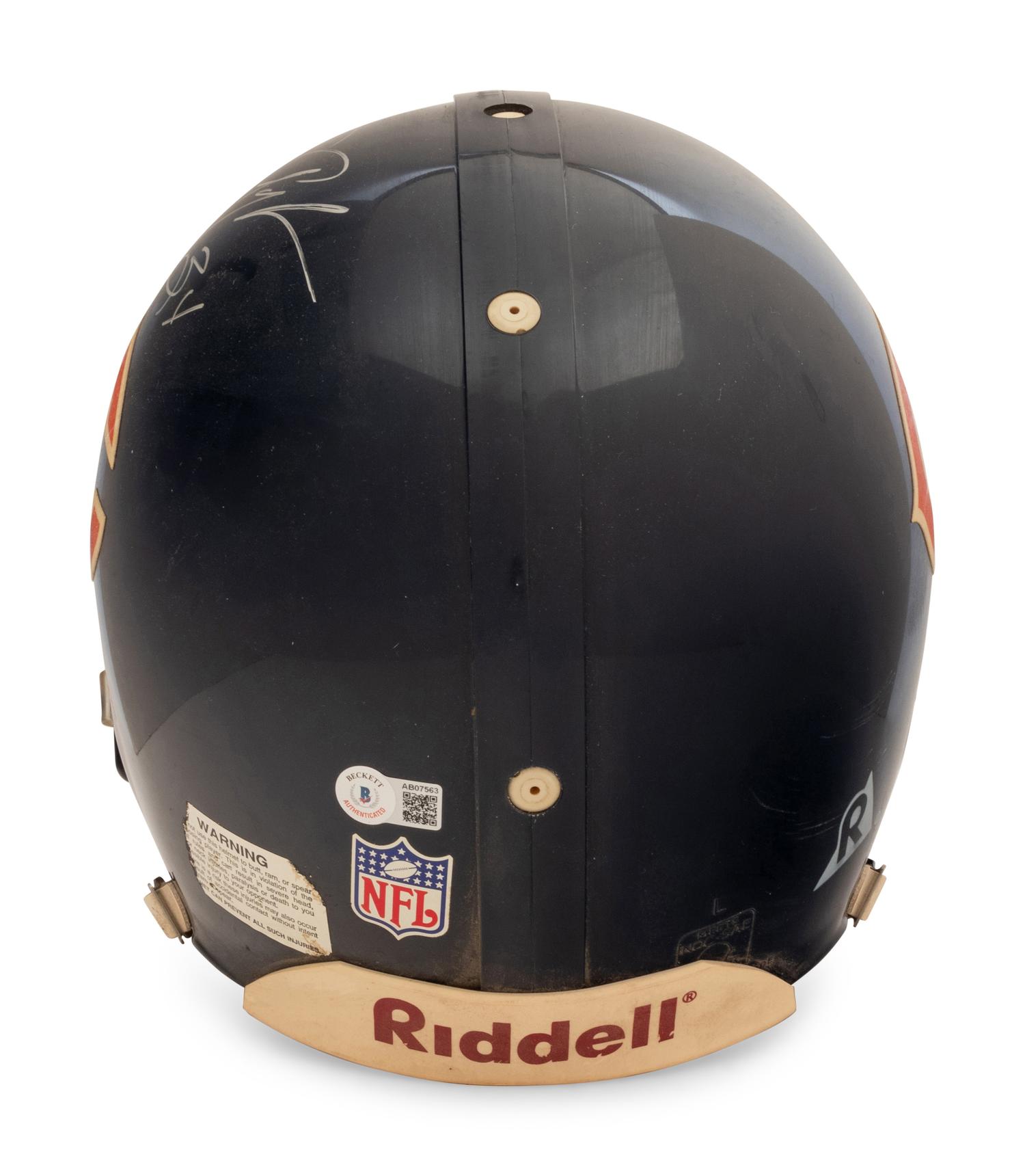 A Walter Payton Signed Autograph Chicago Bears Full Size Football Helmet (Beckett Authentication Services BAS Certified),