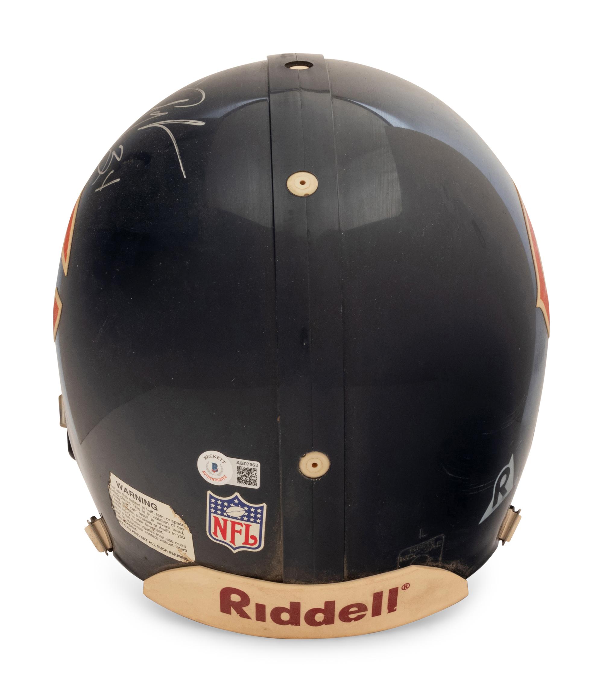A Walter Payton Signed Autograph Chicago Bears Full Size Football Helmet (Beckett Authentication Services BAS Certified),