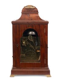 An American Brass-Mounted Mahogany Striking Table Clock