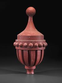 A Victorian Red Painted Tin House Finial
