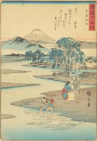 Twelve Prints Attributed to Hiroshige Each 9 3/4 x 14 inches (image).