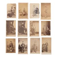 [Civil War] Group of 12 Carte de Visites of Children in Civil War Uniforms