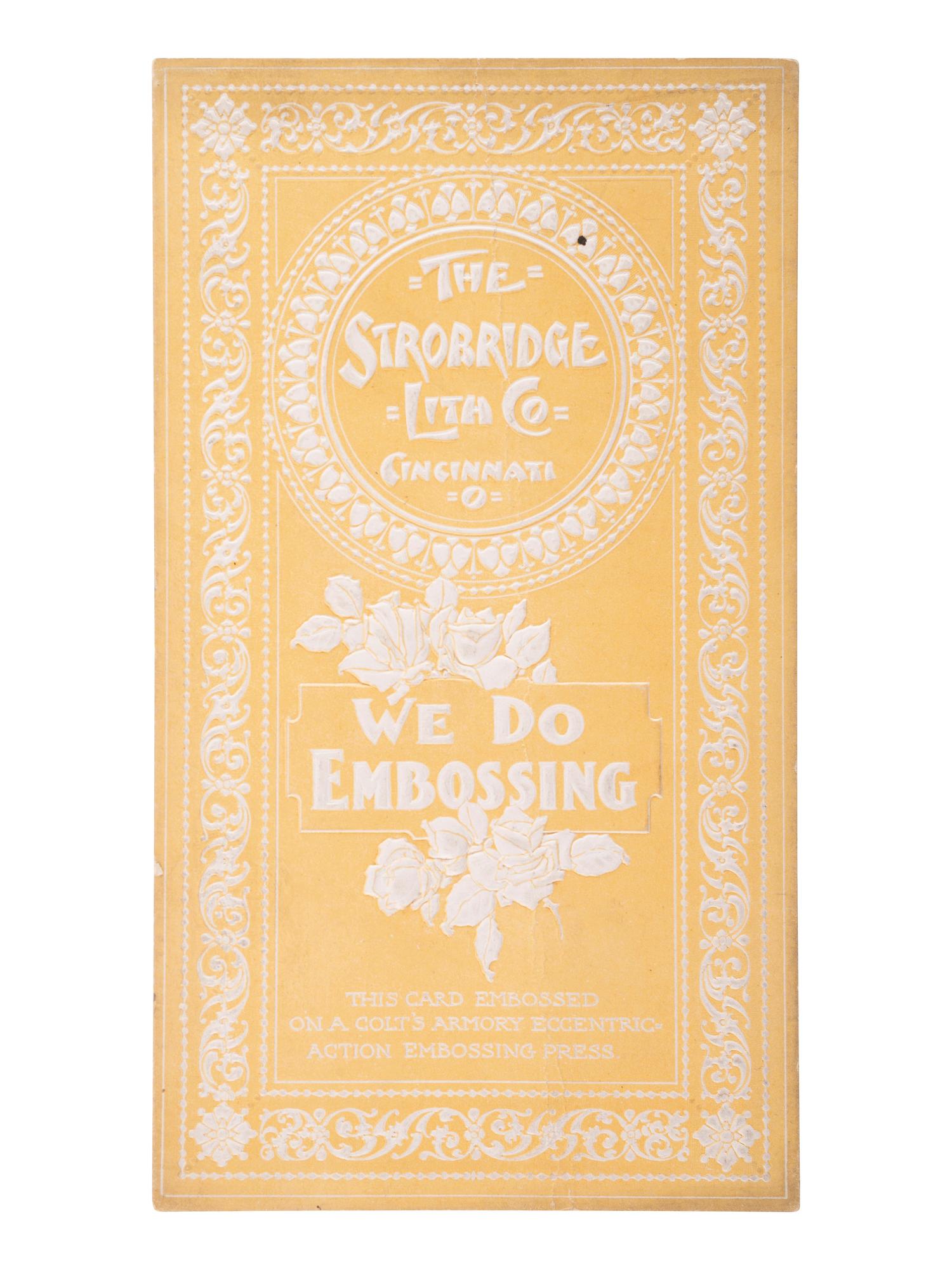 [ADVERTISING]. A group of 55+ Strobridge Litho Co. calendar cards. Cincinnati, OH: 1903-1912.