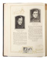 [WORLD WAR II]. US Naval Academy pin for 1923 and submariner's pin belonging to Carl K. Zimmerman, plus 1923 Lucky Bag belonging to J.B. Renn.