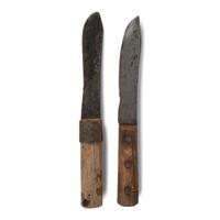 Sioux Beaded Hide Knife Sheaths, with Knives