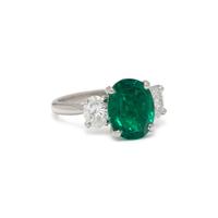 EMERALD AND DIAMOND RING