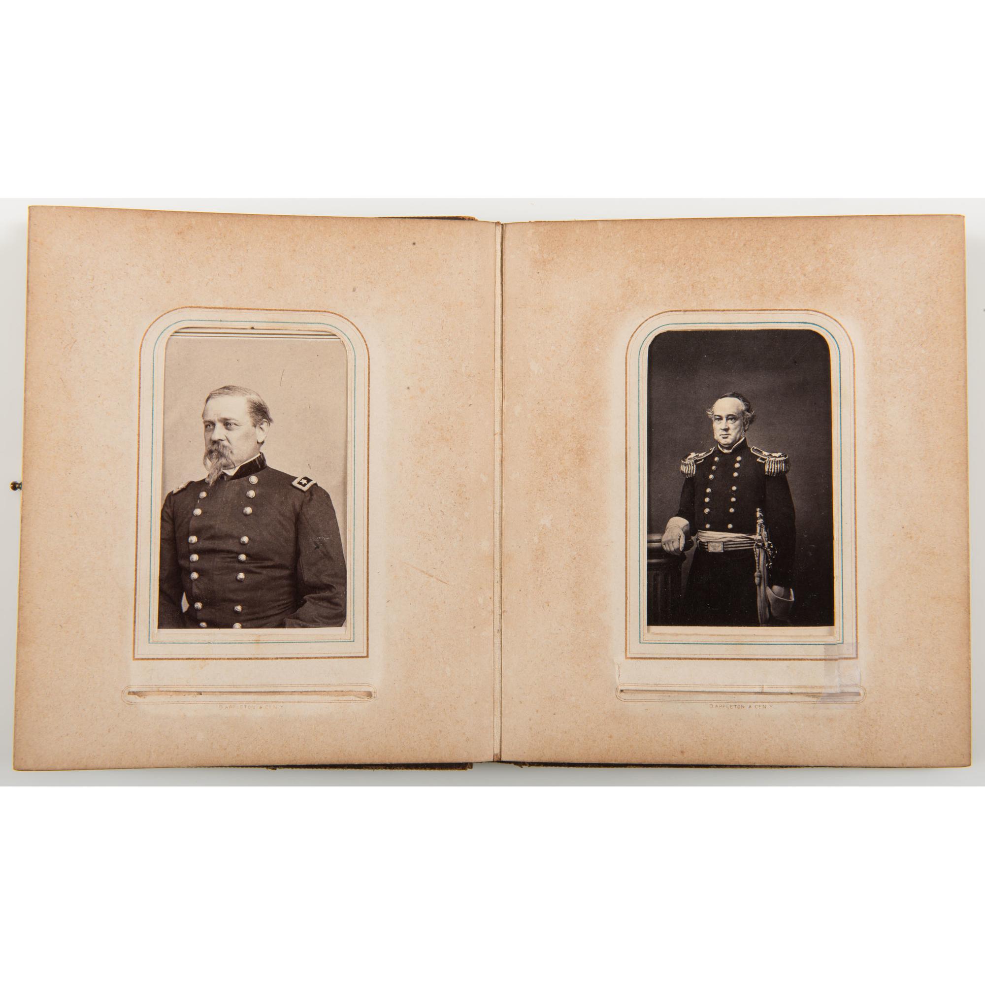 Civil War CDV Album of Union Generals, Most by Brady/Anthony