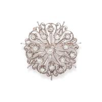 WHITE GOLD AND DIAMOND BROOCH