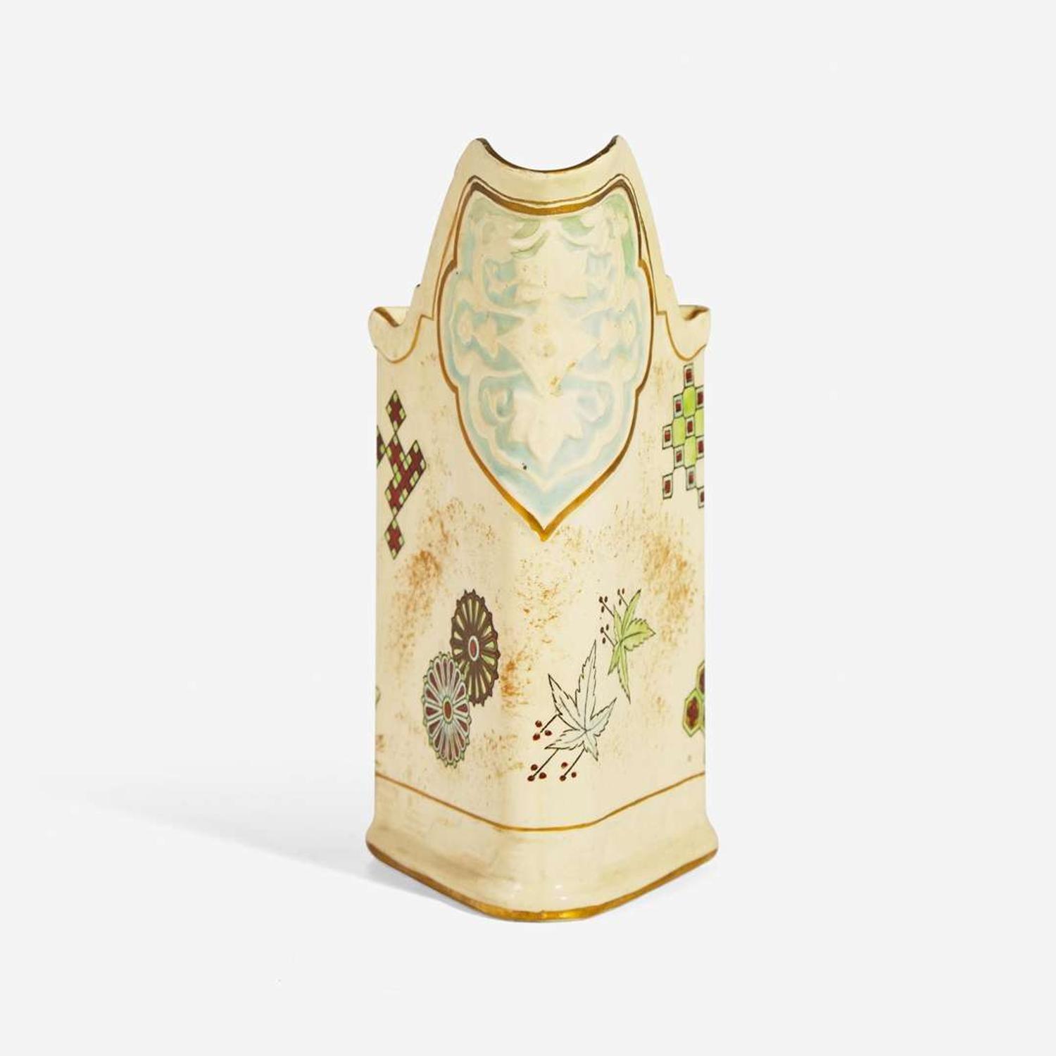 A Royal Worcester bone china jug Attributed to Christopher Dresser (English, 1834-1904), England, bearing date mark for 1876