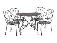 A Victorian Style Painted Metal Garden Suite